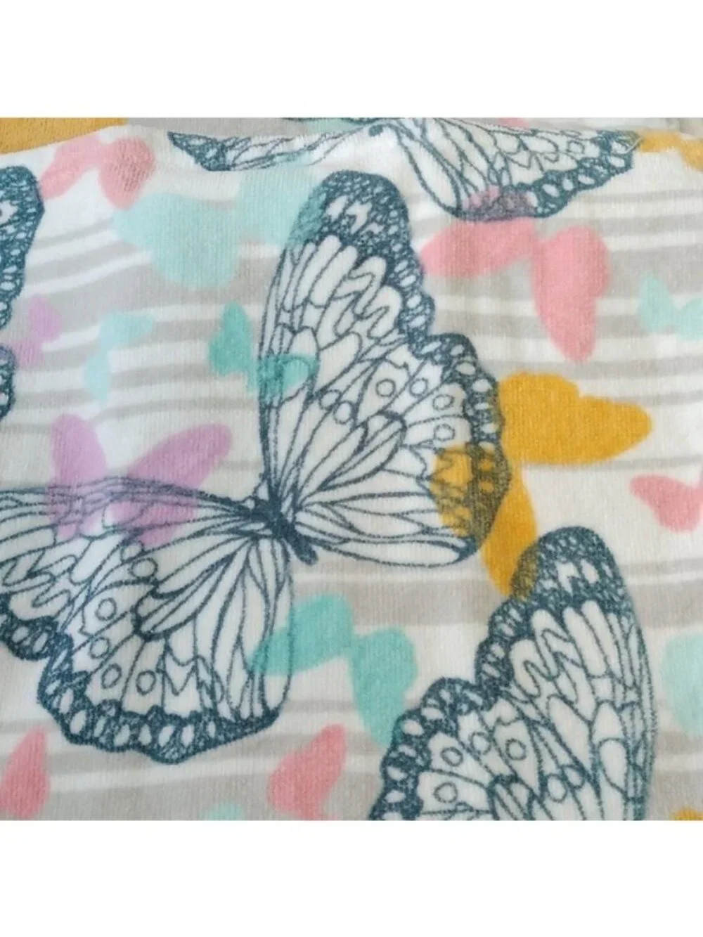 Kassafina Home Collection Pastel Butterflies Bath + Hand Towels, Was…